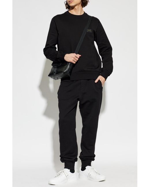 Dolce & Gabbana Black Sweatpants With Cuffs for men