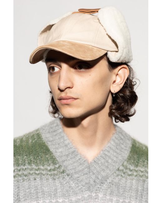 KENZO Natural Cap With Visor And Ear Flaps