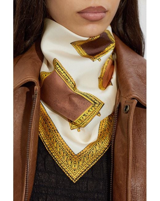 Versace Metallic Silk Scarf