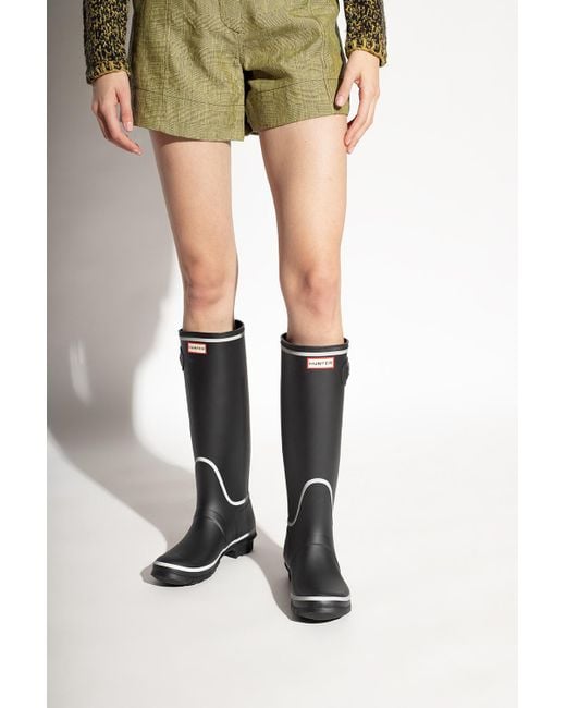 HUNTER 'original Tall' Rain Boots in Black Lyst