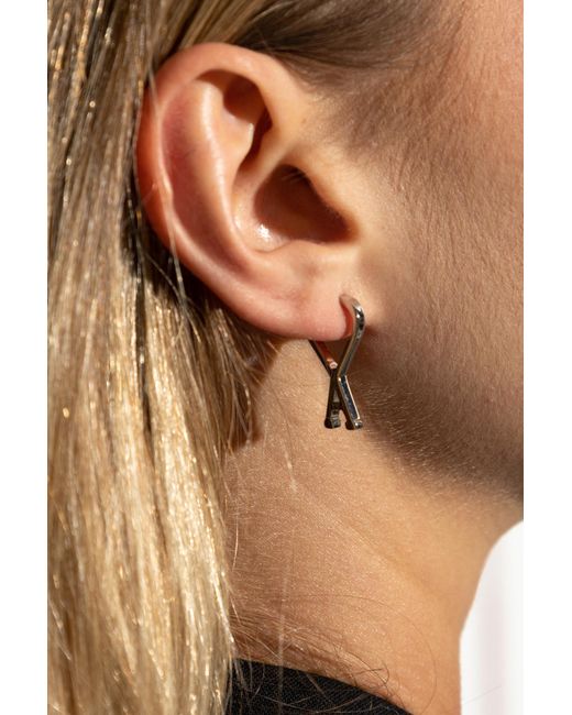 AMI Brown Brass Earrings
