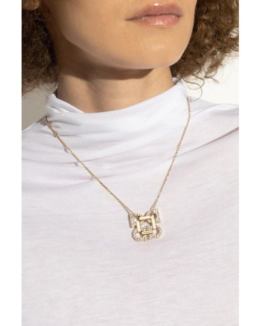 Ferragamo White Necklace With Pendant