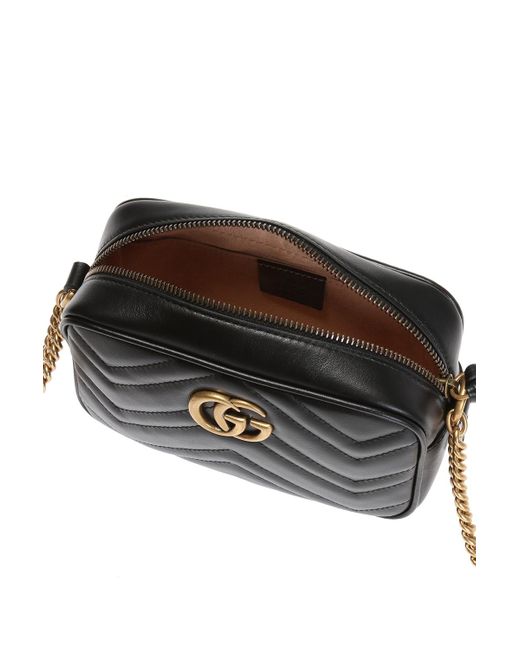 Small gg marmont 2.0 matelassé leather shop camera bag