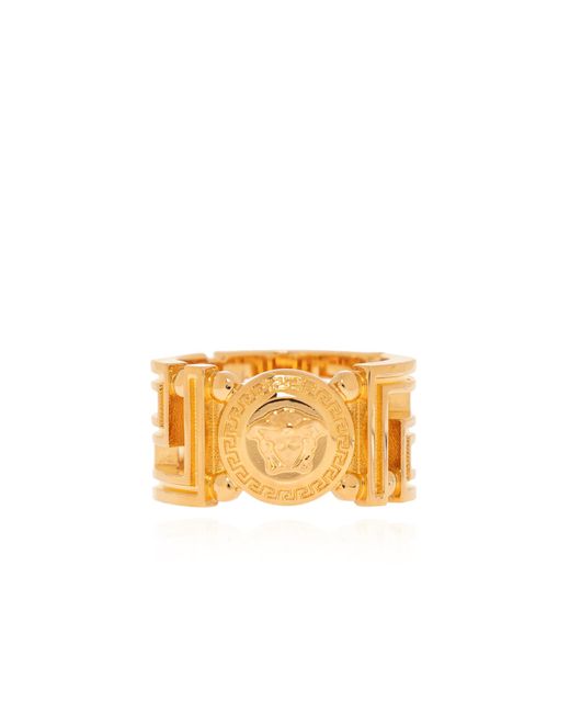 Versace Orange Ring With Greek Pattern