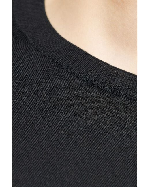 Tom Ford Black Cotton Sweater With Round Neckline for men
