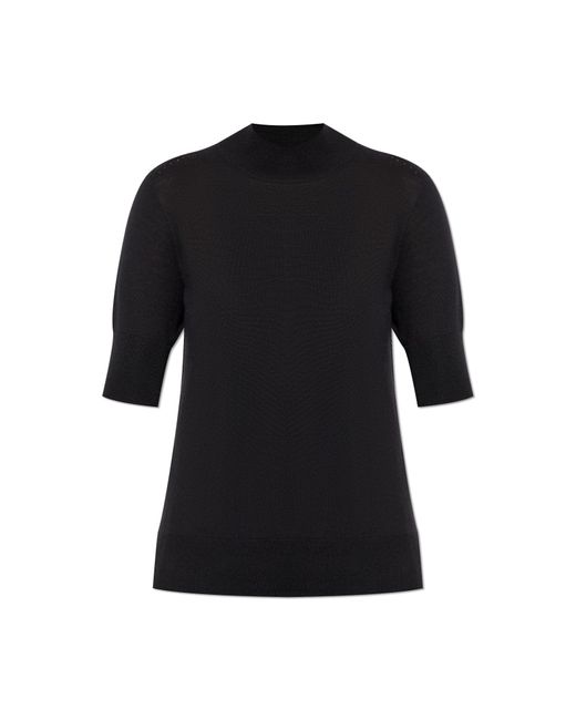 Jil Sander Black Top With Stand-Up Collar