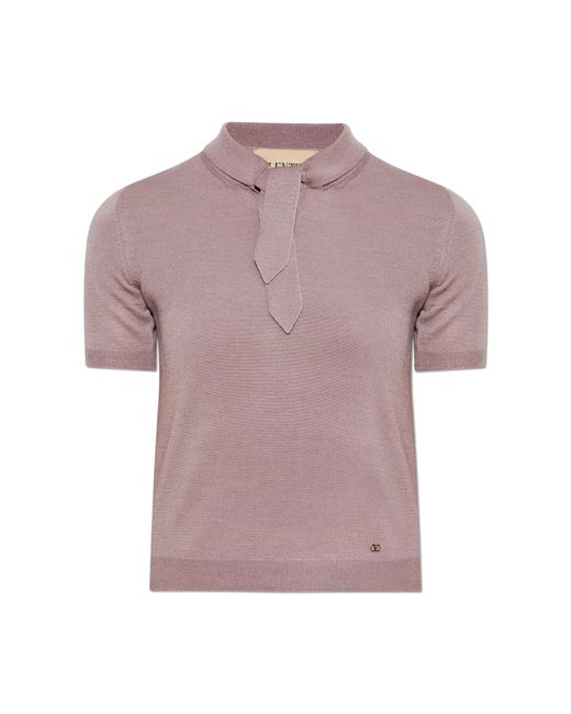Valentino Garavani Pink Top With Application
