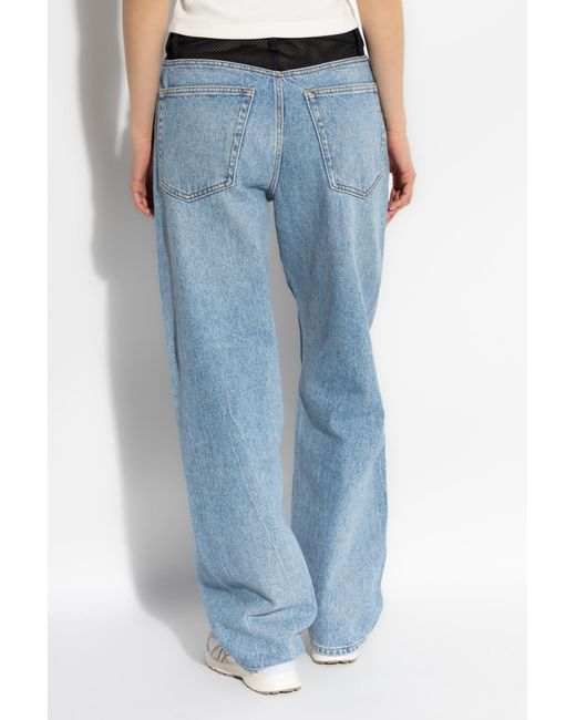 Alexander Wang Blue Jeans With Printed Logo