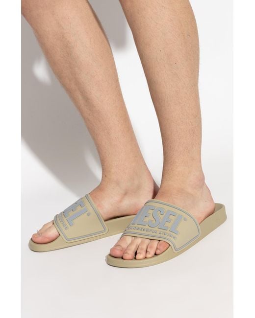 DIESEL Green Rubber Flip-Flops "Sa-Mayemi" for men