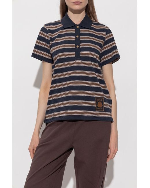 Moncler Black Striped Pattern Polo
