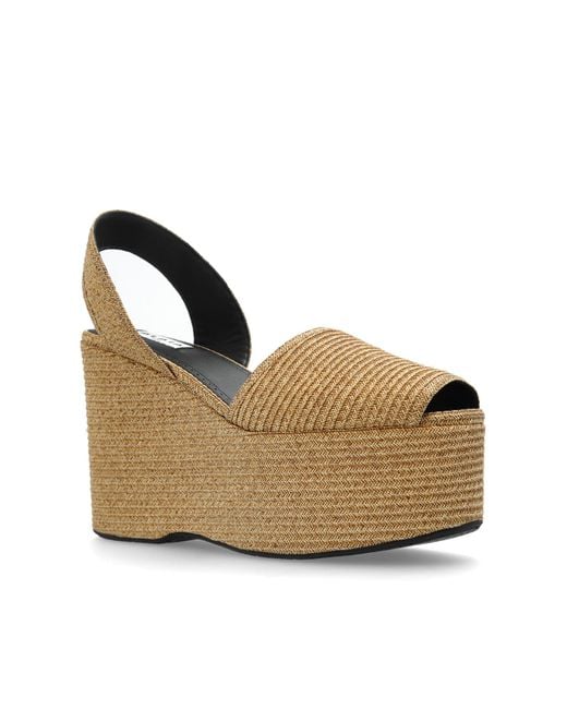 Alaïa Natural Wedge Sandals
