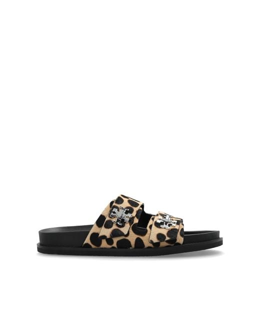 Tory Burch Black Leather Slides