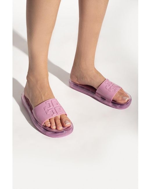 Tory Burch 'jelly' Slides in Pink | Lyst