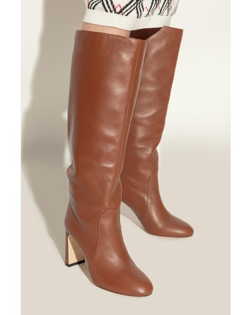 Stuart Weitzman Brown Heeled Boots 'Yuliana'
