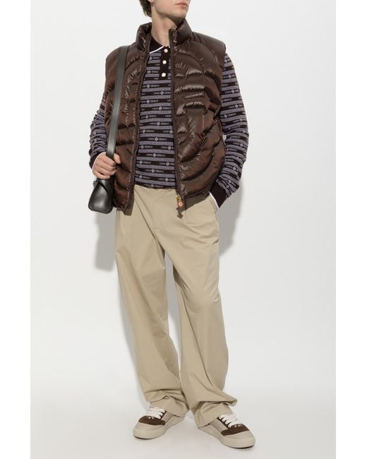 Casablanca Brown Quilted Vest for men