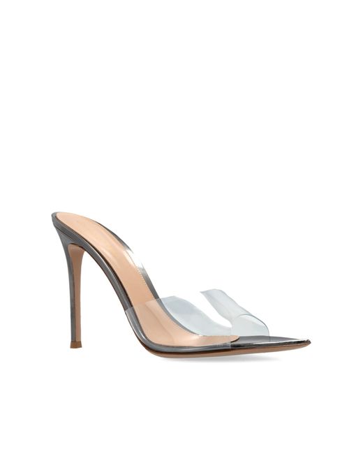 Gianvito Rossi Black Heeled Mules 'Elle'