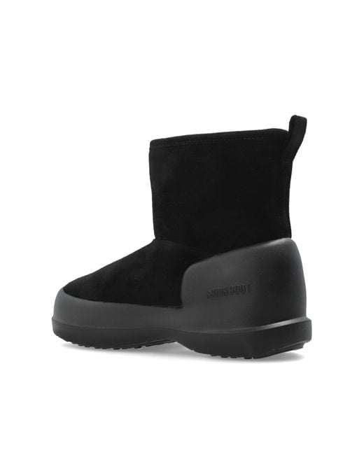 Moon Boot Black 'Mezzaluna Mid' Snow Boots