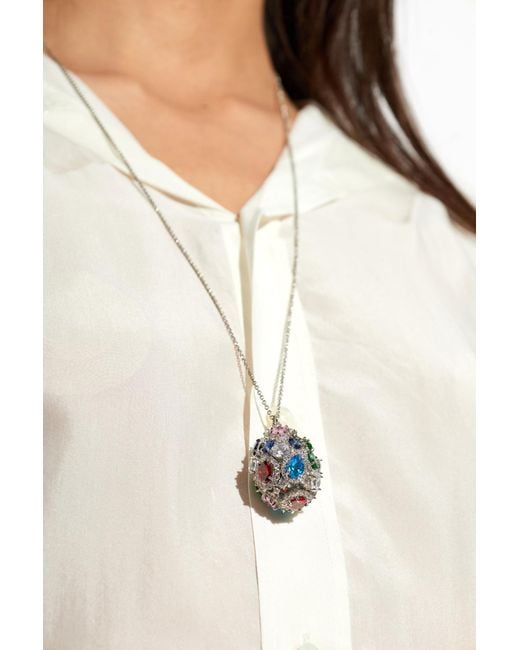 Maison Margiela Blue Necklace With Cubic Zirconia