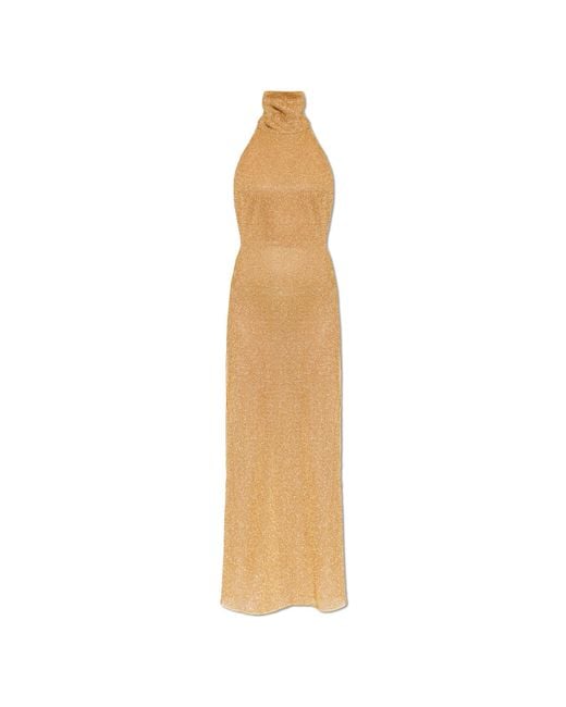 Oseree White Dress With Lurex Thread