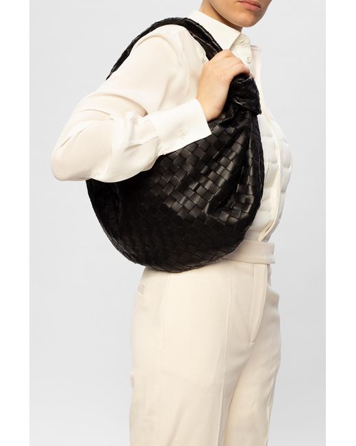 Bottega Veneta Leather 'bv Jodie' Shoulder Bag in Black - Lyst