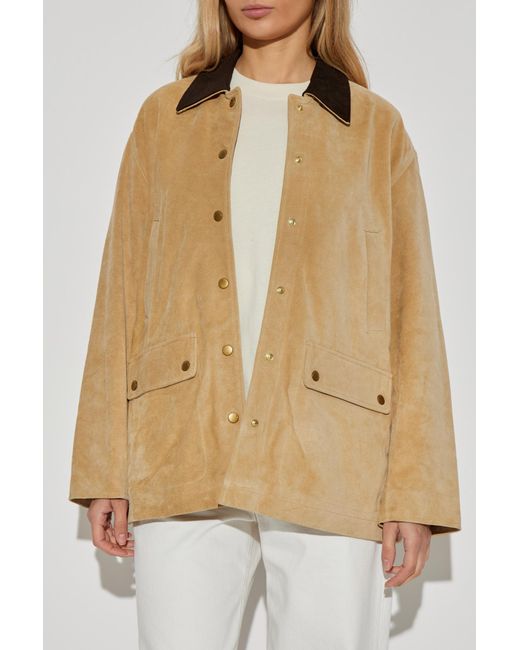 Rag & Bone Natural Loose-Fit Suede Jacket