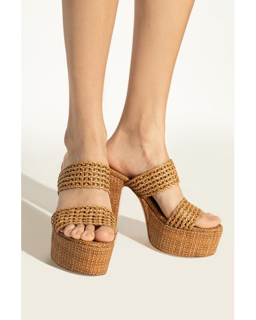 Casadei Brown Platform Slippers Goldeneye