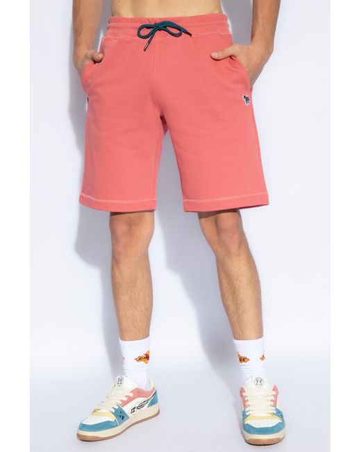 PS by Paul Smith Pink Cotton Shorts, for men
