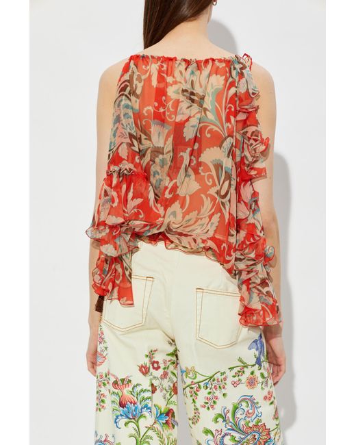 Etro Red Patterned Top