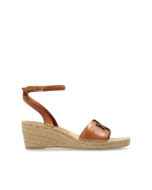 Tory Burch ‘Ines’ Wedge Sandals in White | Lyst