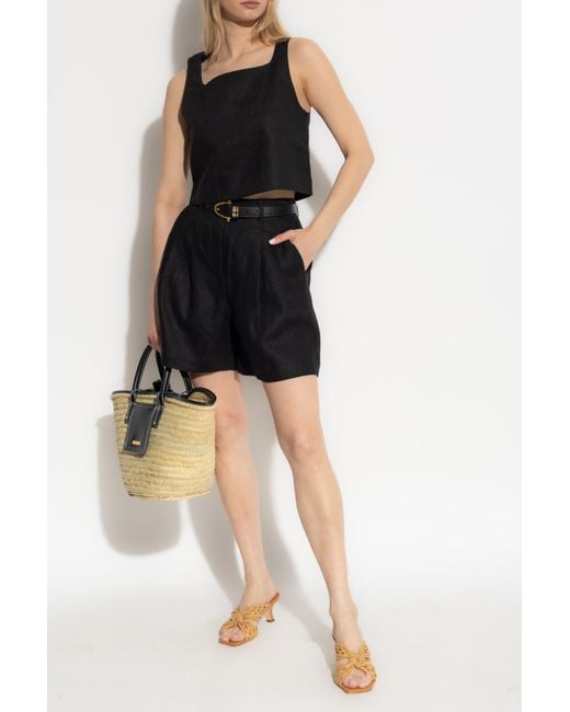 Posse Women's Black Linen Shorts