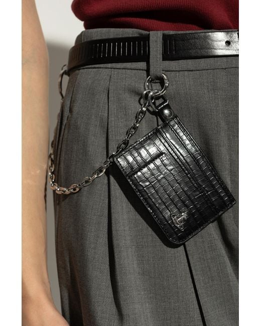 Vivienne Westwood Black Card Holder With Chain