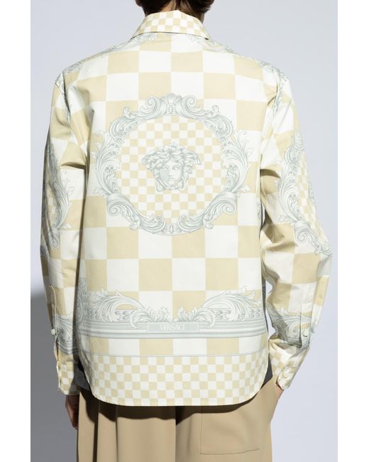 Versace Natural Jacket With Print for men