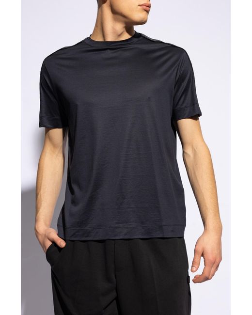 Emporio Armani Black T-Shirt With Logo for men