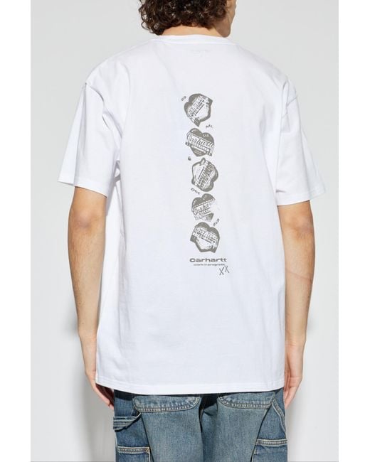 Carhartt Blue T-Shirt With Logo for men