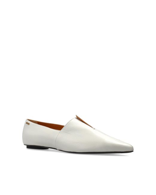 Tod's White Pointed-Toe Ballet Flats