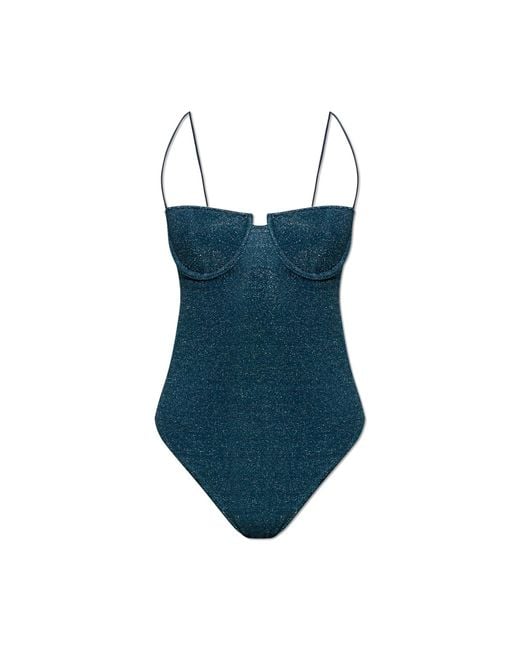 Oseree Blue One-Piece Swimsuit