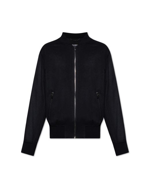 Dolce & Gabbana Blue Cashmere Jacket for men