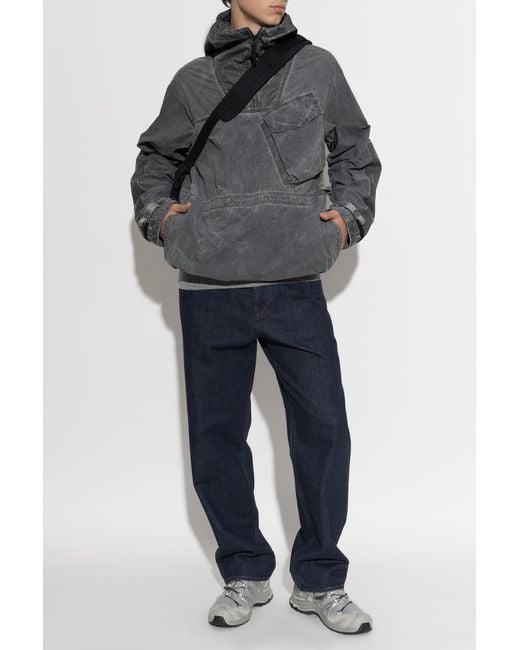 Stone Island Gray Hooded Jacket for men