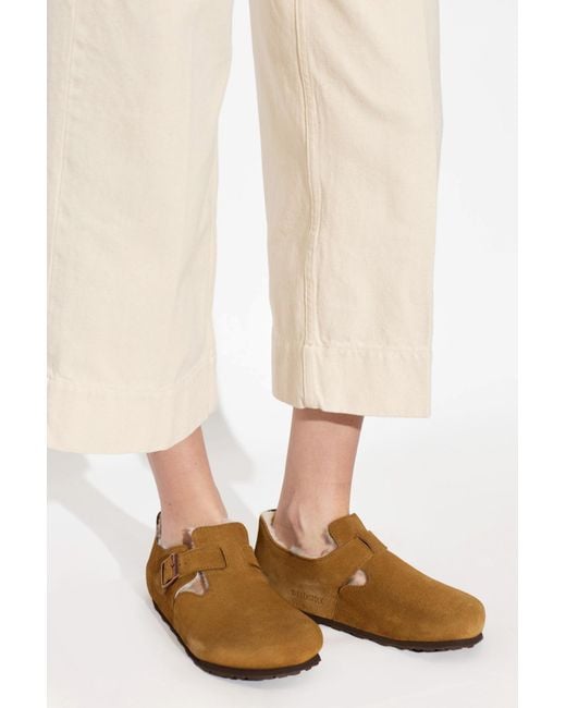 Birkenstock Brown Suede Shoes "London" for men