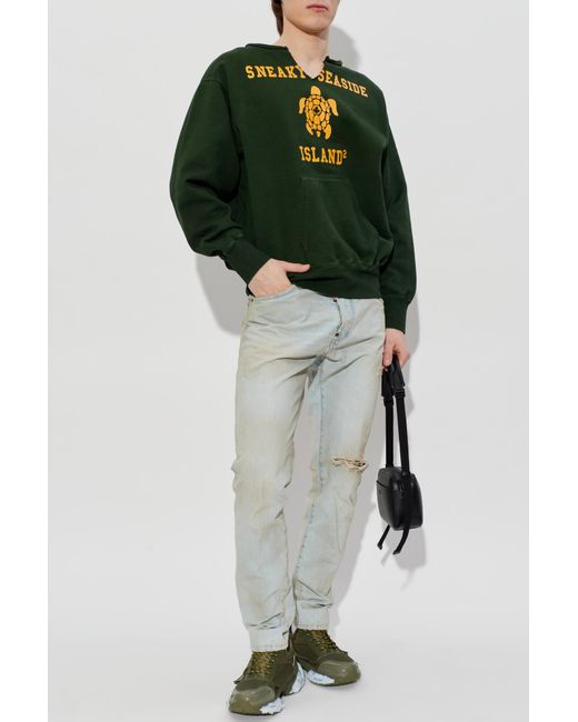 DSquared² Green Sweatshirt With Logo for men