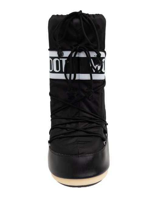 Moon Boot Black Snow Boots Icon Nylon for men