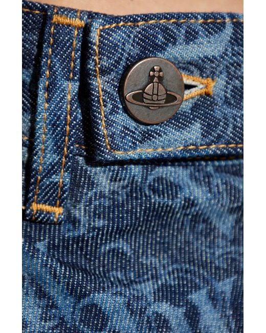 Vivienne Westwood Blue 'Baggy' Jeans With Logo