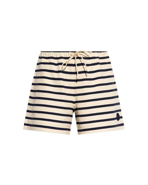 Moncler Natural Striped Pattern Shorts