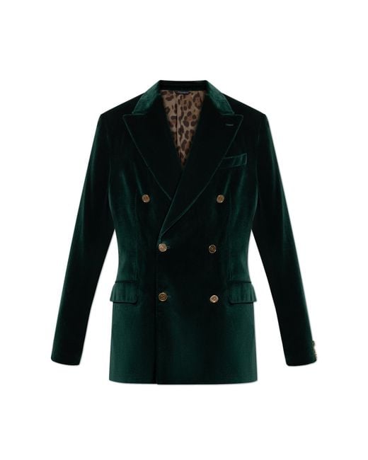 Dolce & Gabbana Black Velvet Blazer for men