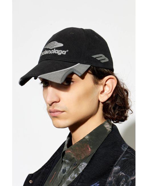 Balenciaga Black Baseball Cap for men