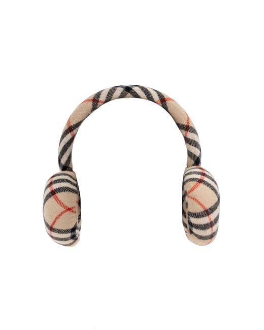 Burberry Natural Plaid Pattern Earmuffs