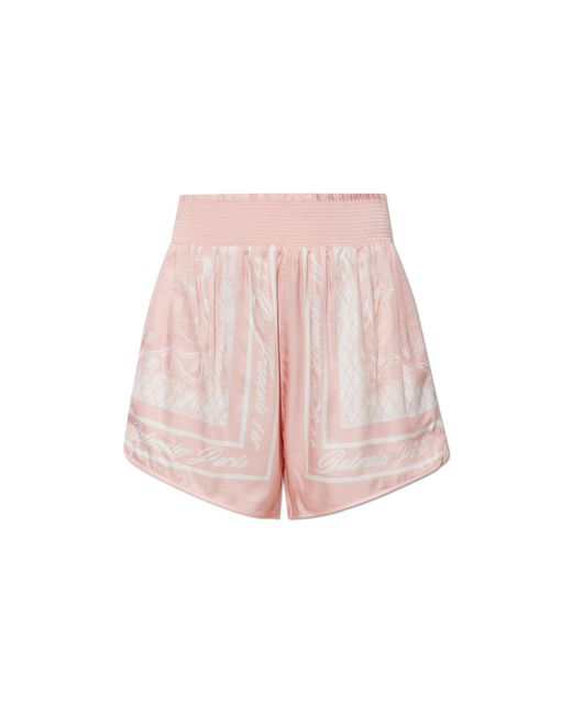 Balmain Pink Printed Shorts