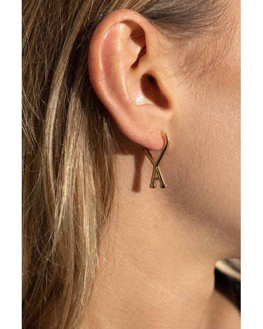 AMI White Brass Earrings