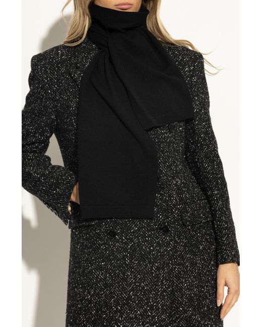 Dolce & Gabbana Black Cashmere Scarf