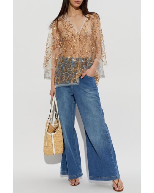 Munthe Natural Sequin Top 'Babur'
